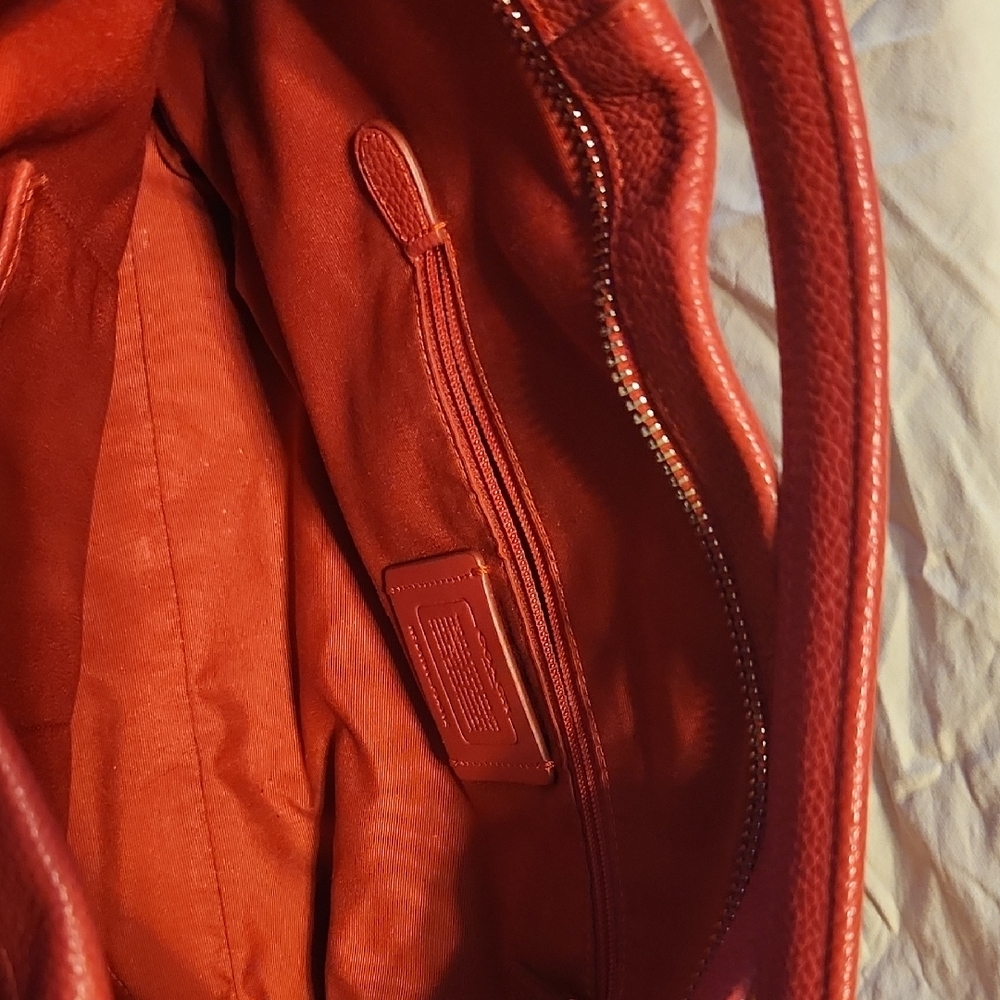Coach Vibrant Red Leather Shoulder Bag - Picture 2 of 2